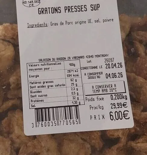 Gratin presses