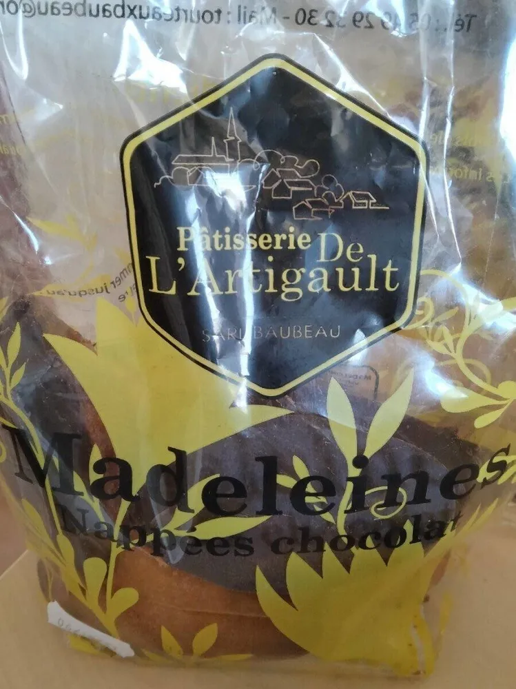 Madeleines nappées chocolat