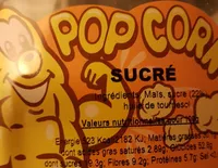 pop corn sucré