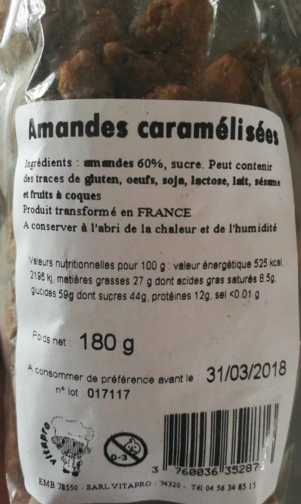 Amandes caramélisées