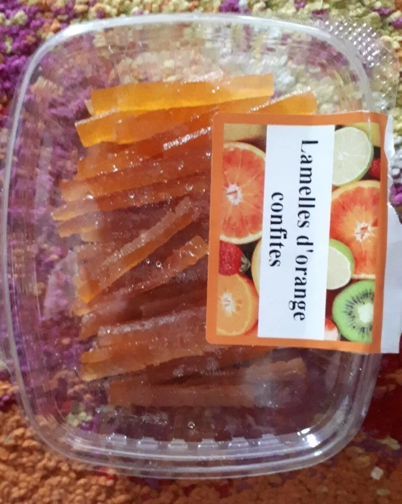 Lamelles d'orange confites