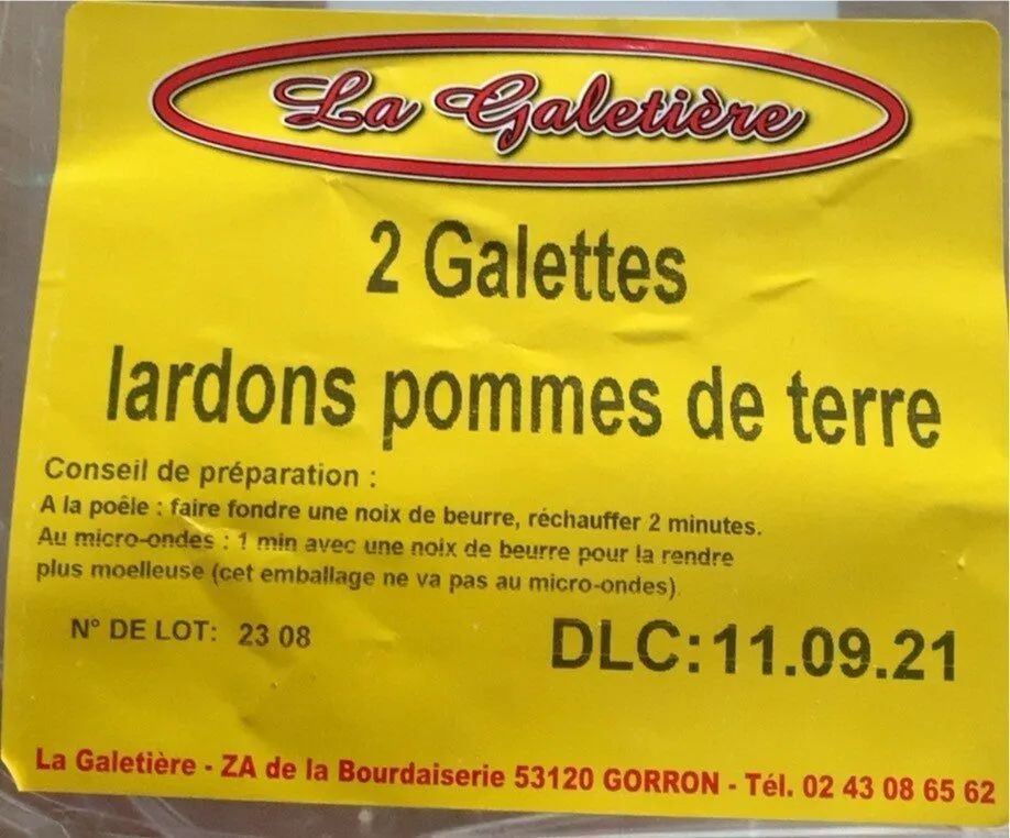 Galette lardons pommes de terre
