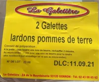 Galette lardons pommes de terre