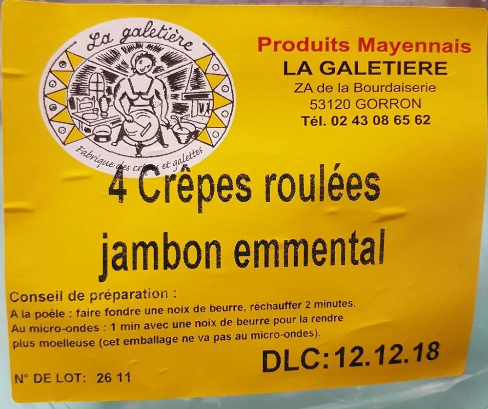 Crêpe  jambon emmental
