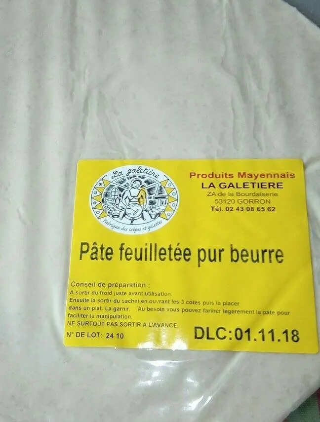 Pâte feuilletée pur beurre