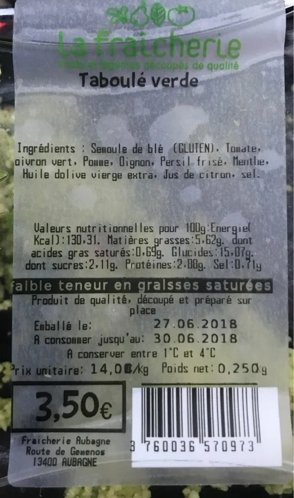 Taboulé verde