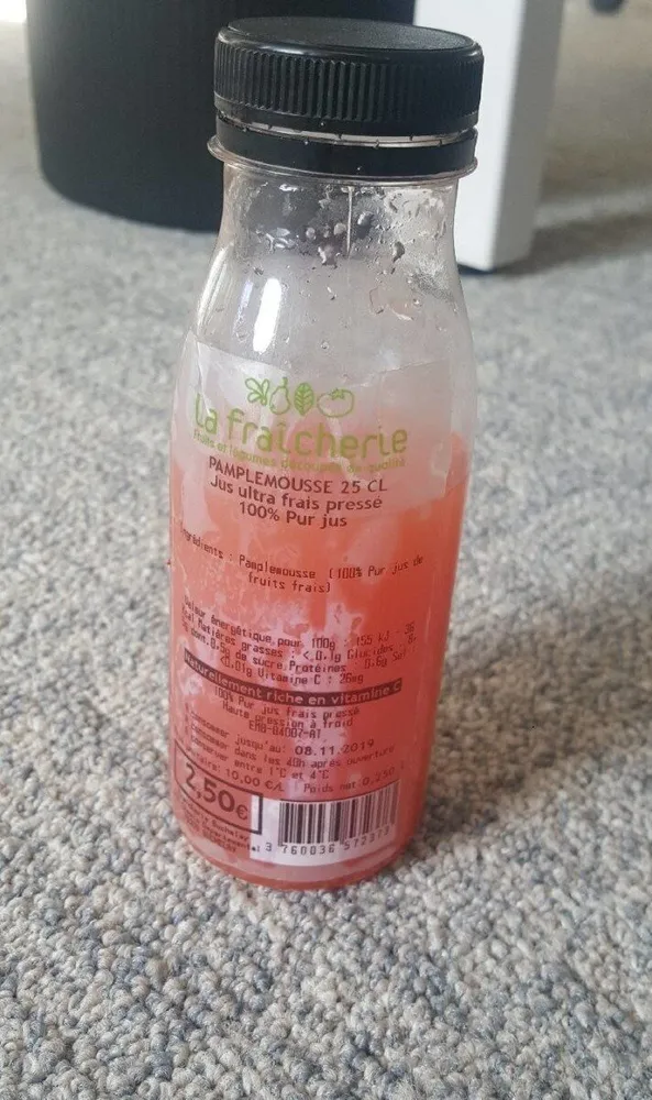 La fraîcherie goût pamplemousse