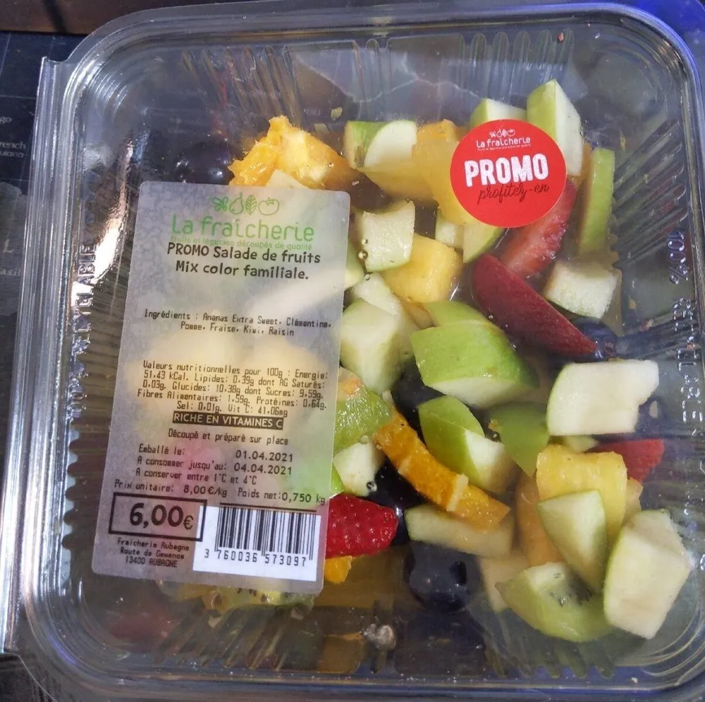 PROMO Salade de fruits Mix color familiale.