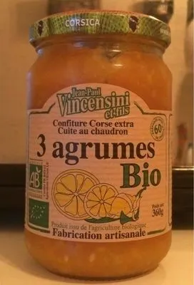 Confiture corse extra Cuite au chaudron 3 agrumes de Corse Bio