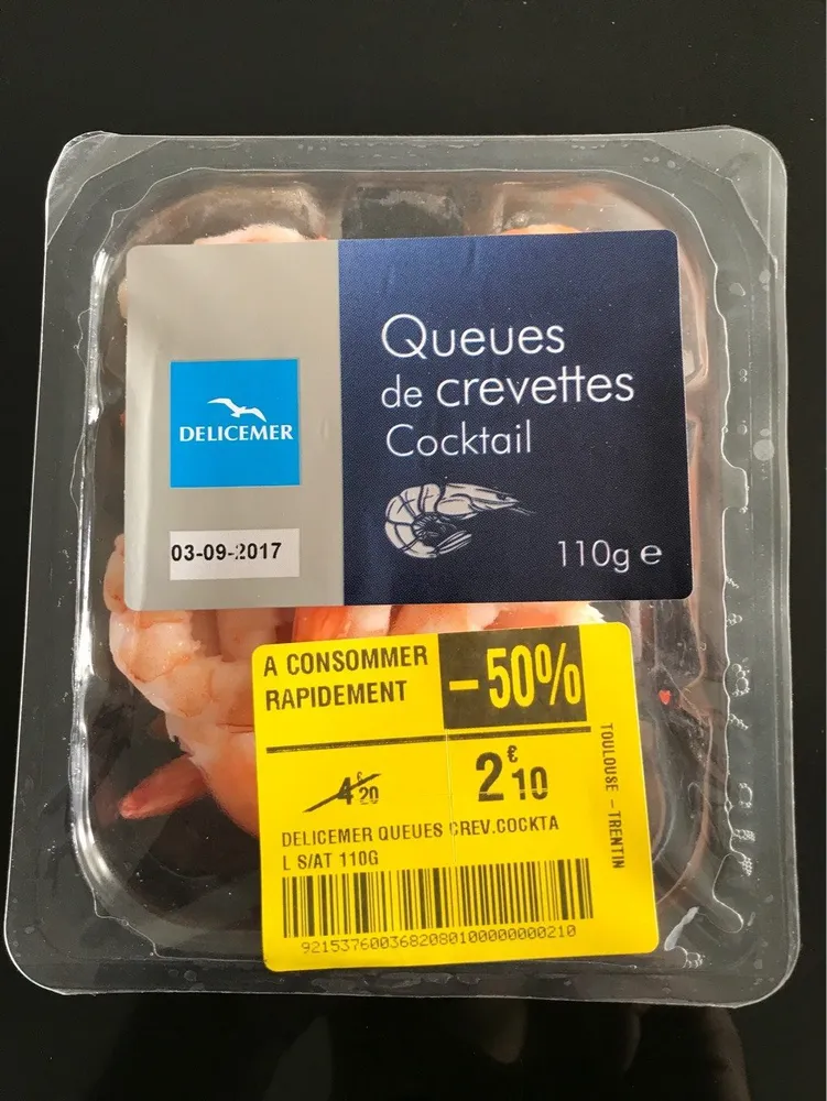 Queues de crevettes cocktail