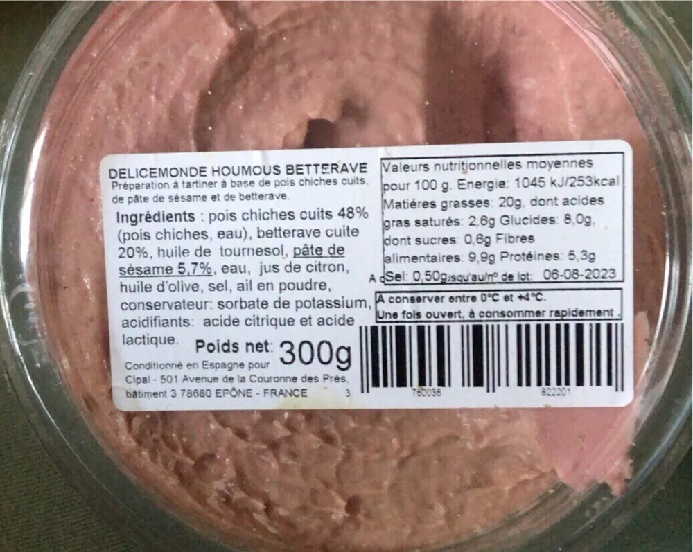 Houmous betterave
