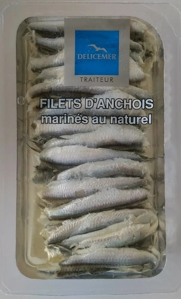 Filets d'anchois marinés au naturel