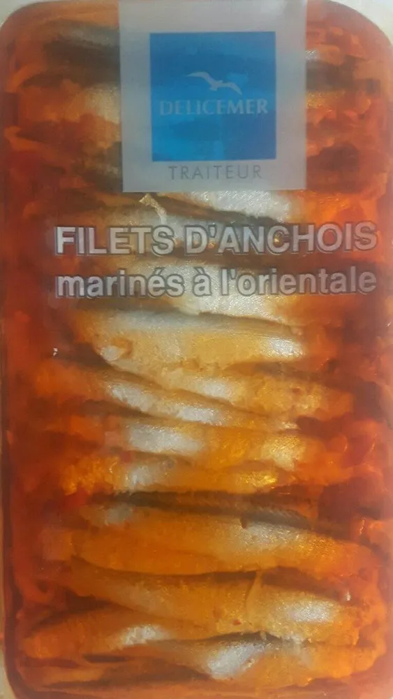 Filets d'anchois marinés à l'orientale