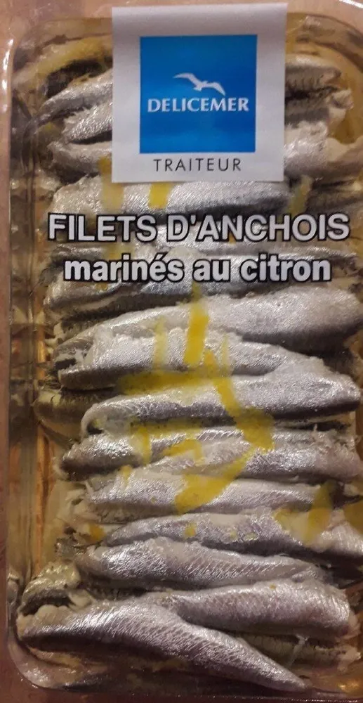 Filets d'anchois marinés au citron