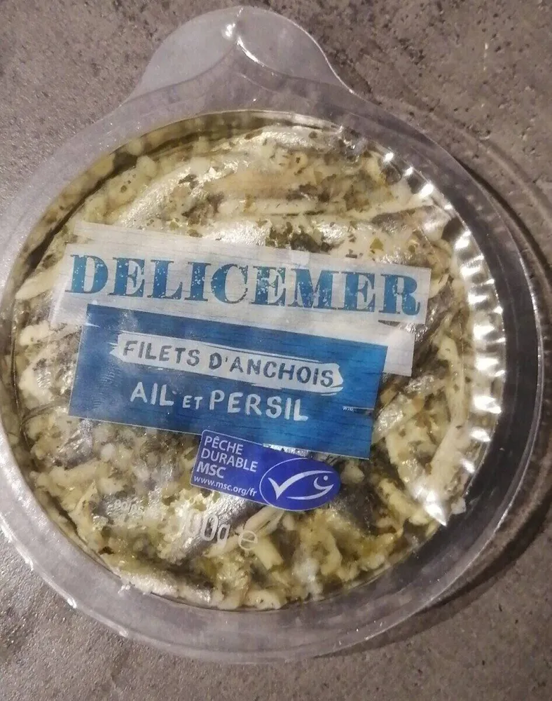 Filet d'anchois ail et persil