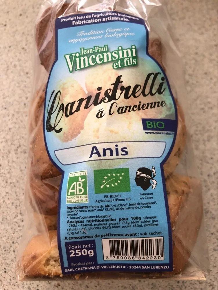 CANISTRELLI ANIS BIO 250G