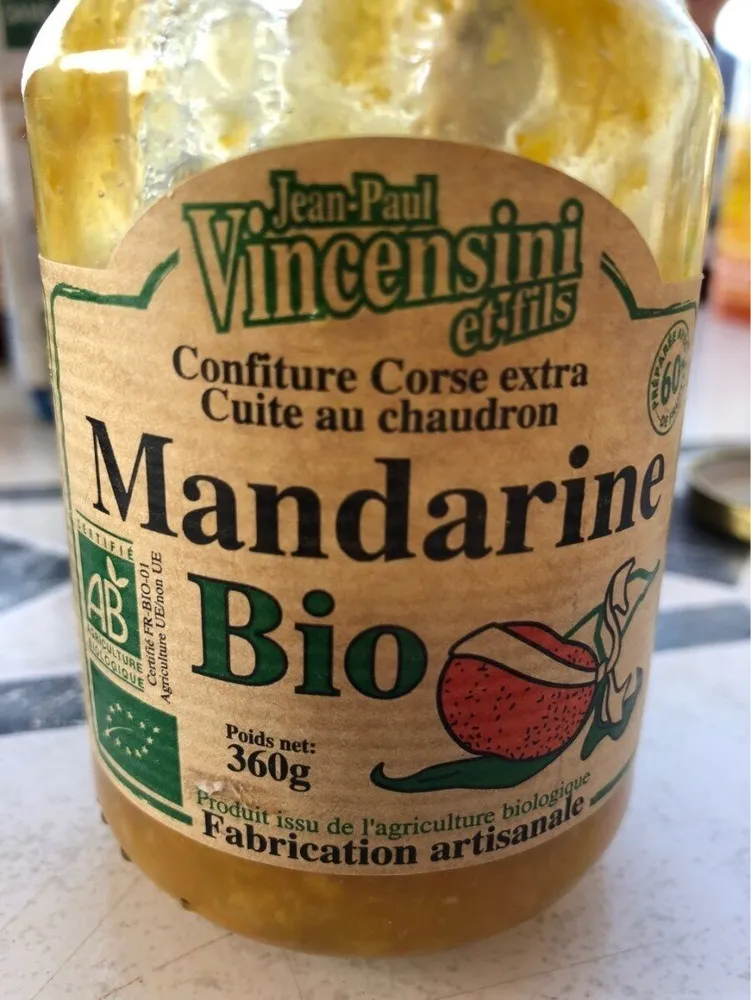 Mandarine Bio confiture