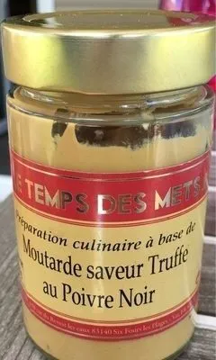 Moutarde saveur truffe au poivre noir