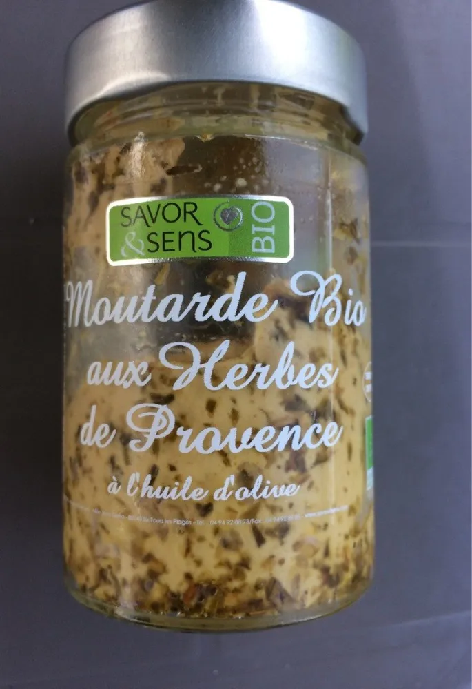 Moutarde bio aux herbes de provence à l'huile d'olive