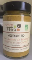 Moutarde bio aux graines de sésame toastées et au curry