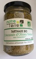 Tartinade bio - Concassée d'olives vertes aux amandes