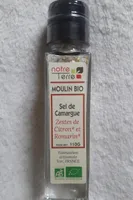 Sel de Camargue aeste de citron bio et de romarin bio