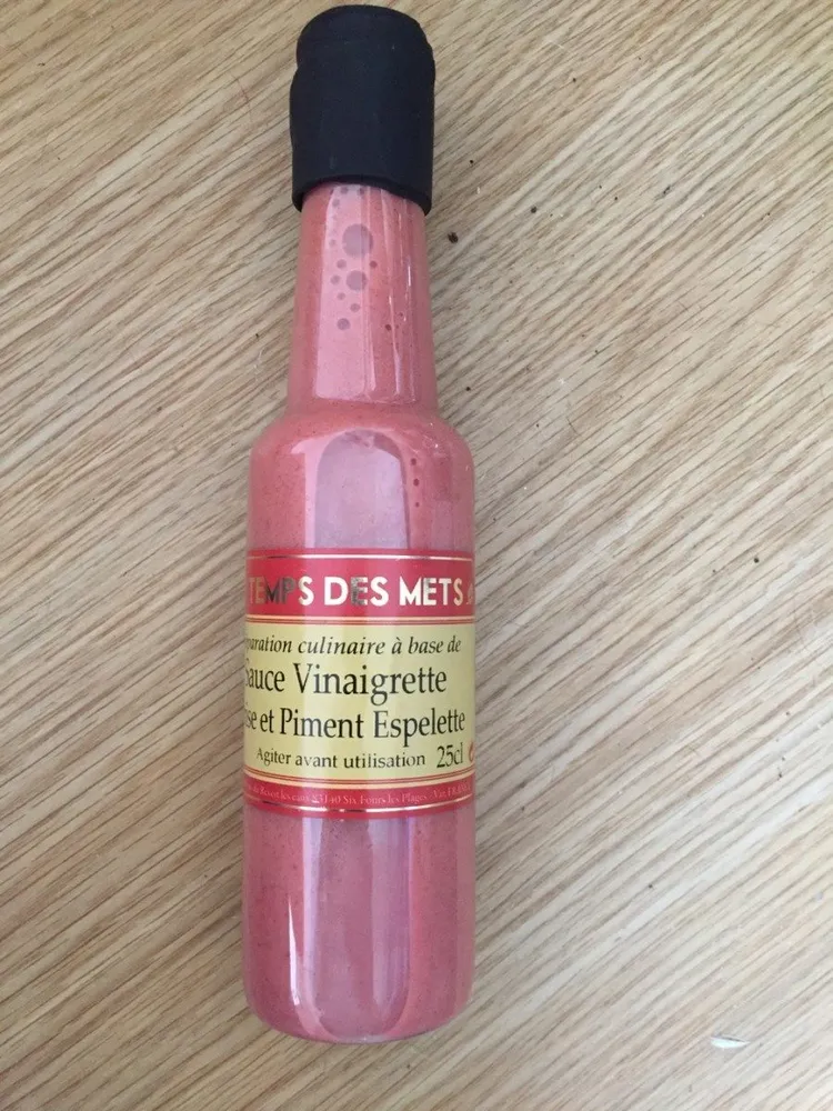 Sauce vinaigrette cerise et piment d'espelette