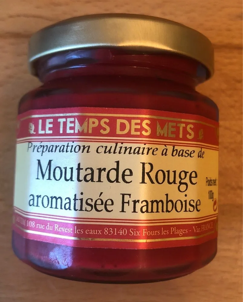 Moutarde aromatisée framboise