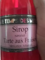Sirop saveur tarte aux fraises