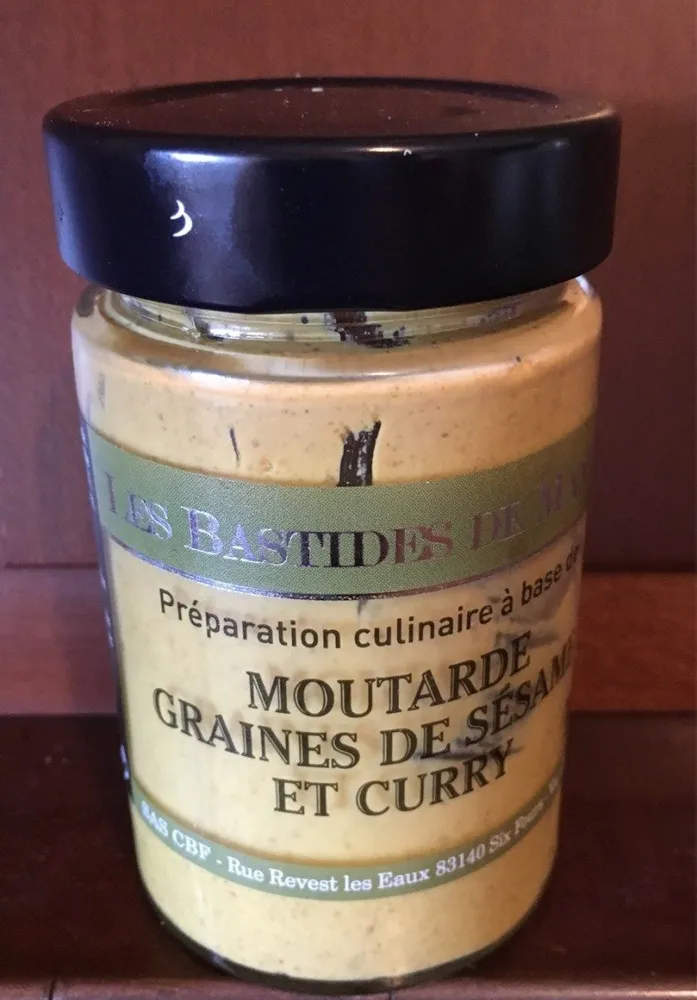 Moutarde graines de sésame et curry
