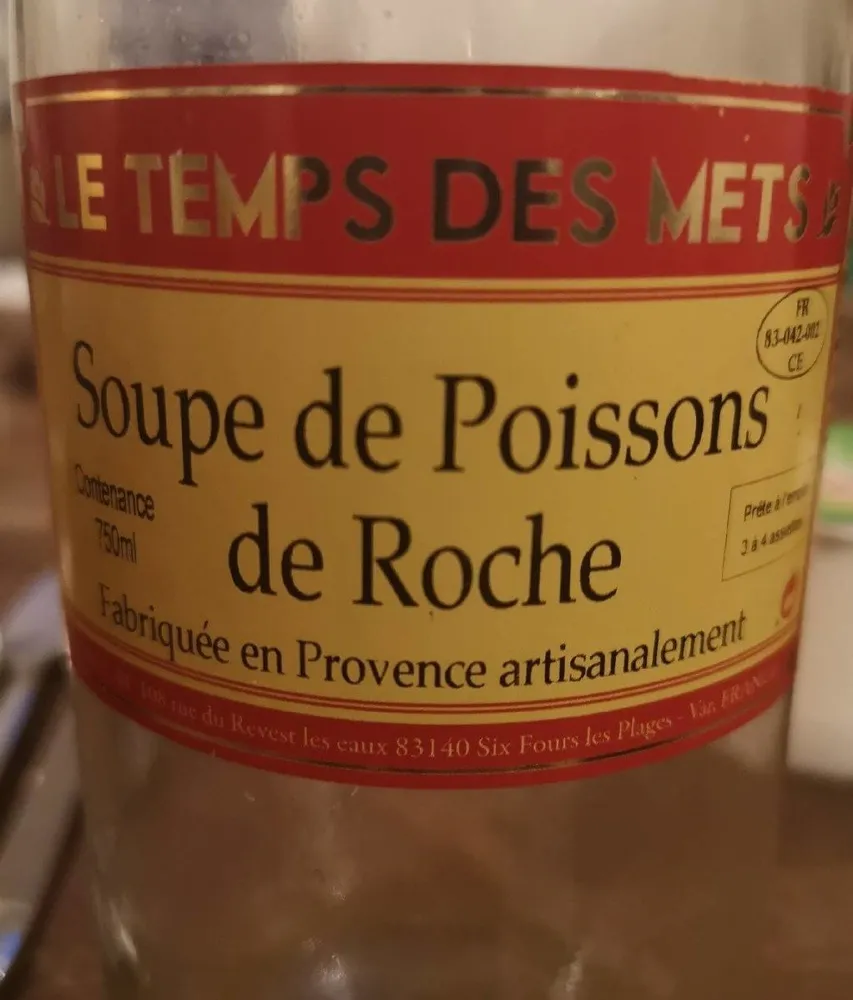 Soupe de poissons de roche
