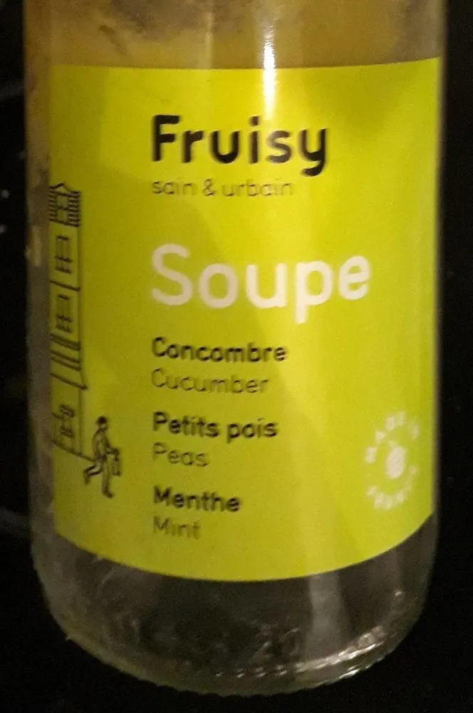 Soupe concombre petits pois menth
