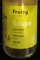 Soupe concombre petits pois menth