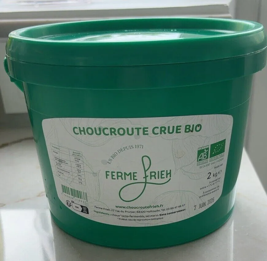 Choucroute, crue bio