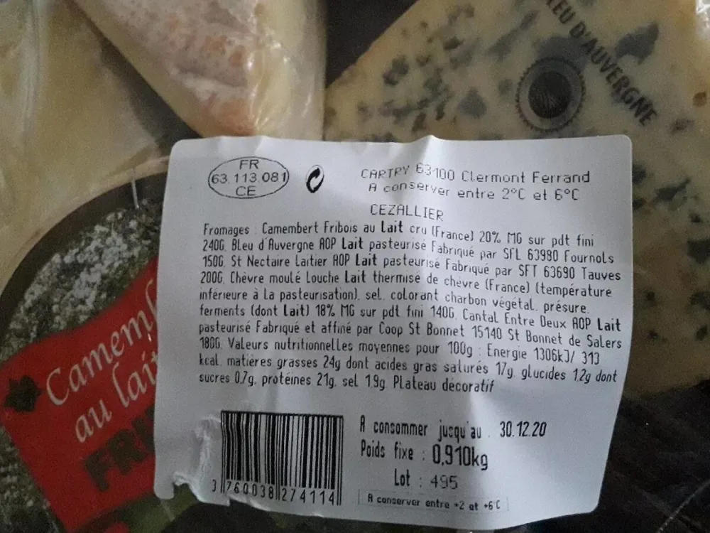 Plateau fromages