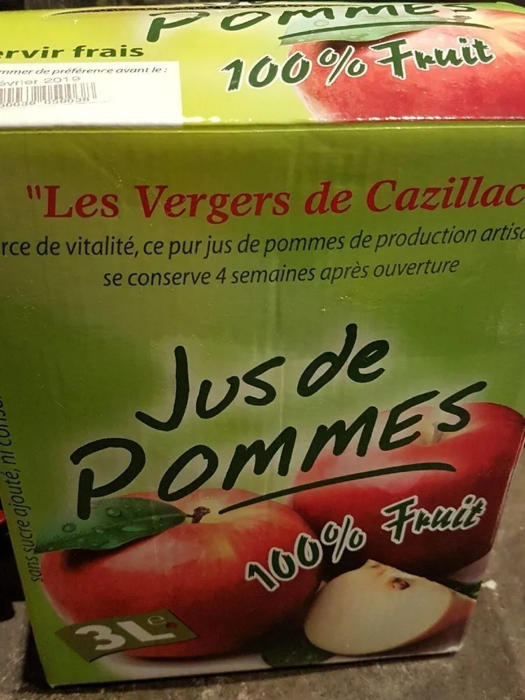 Jus de pomme 100% fruit