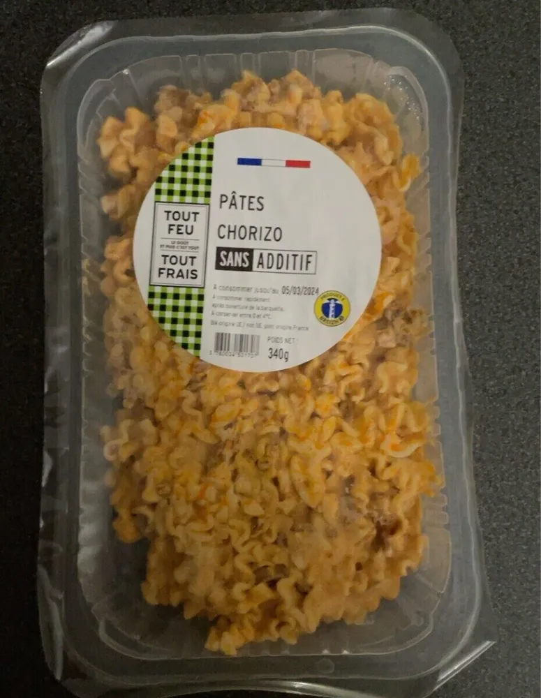 Pâtes Chorizo