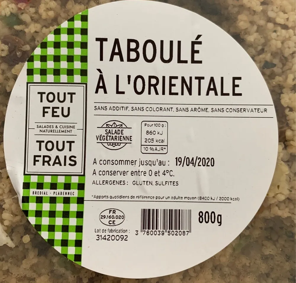 Taboule a l'orientale