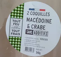 2 Coquilles Macédoine & crabe