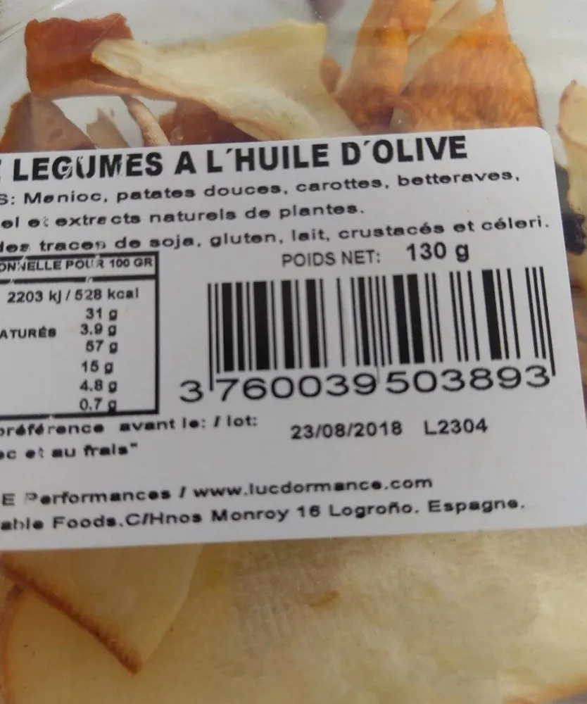 Chips de légumes