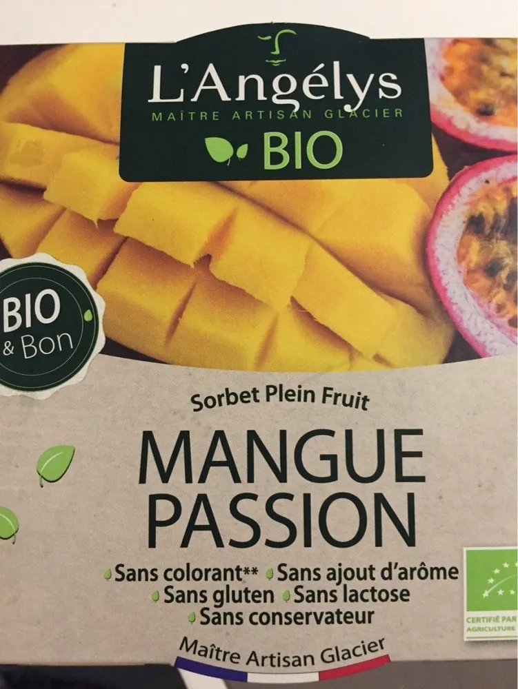 Sorbet plein fruit Mangue Passion