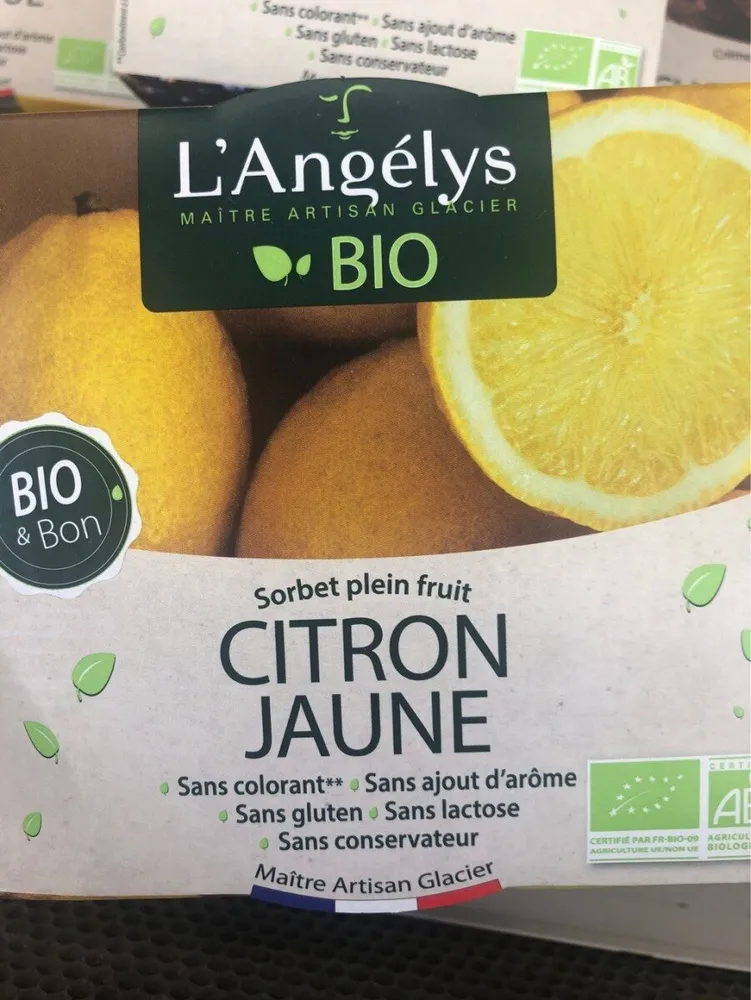 Sorbet citron jaune
