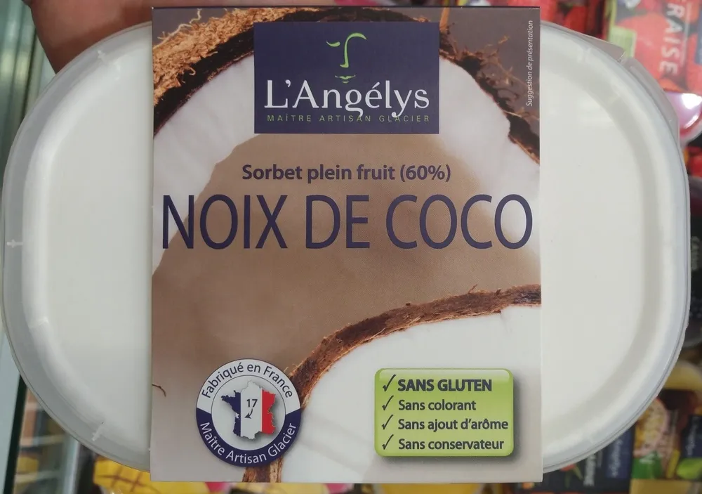 Sorbet plein fruit (60%) Noix De Coco