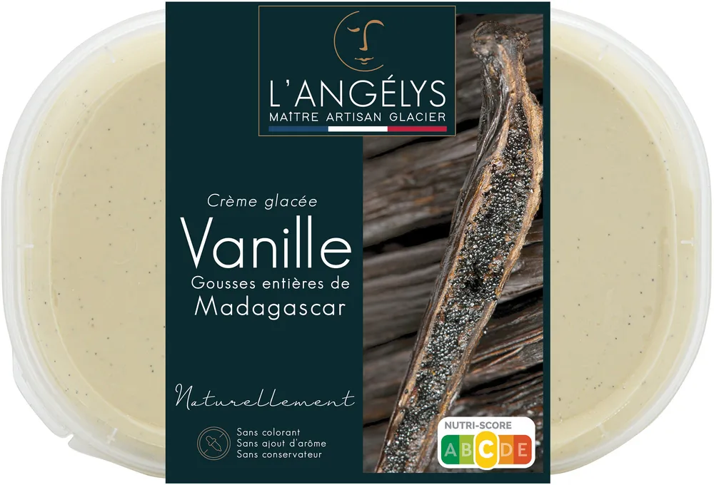 Crème glacée Vanille gousses entières de Madagascar 450G/750ml
