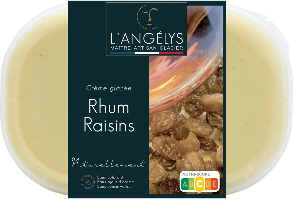Crème glacée Rhum-raisins 500G/750ml