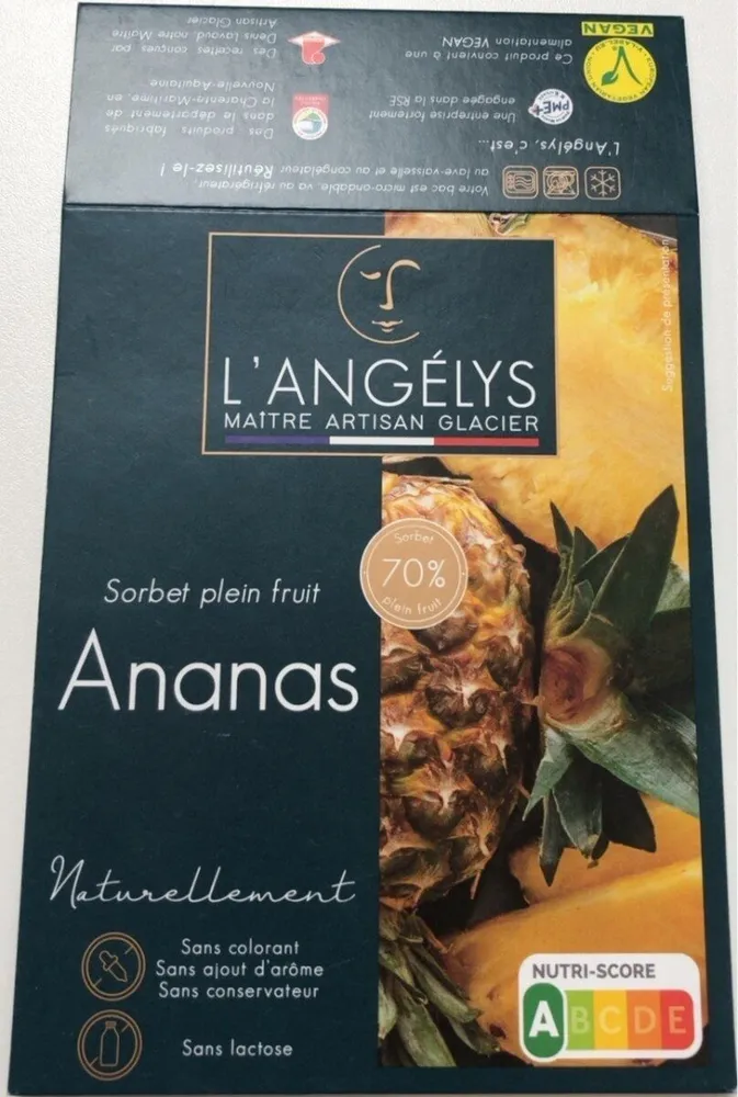 Sorbet plein fruit Ananas