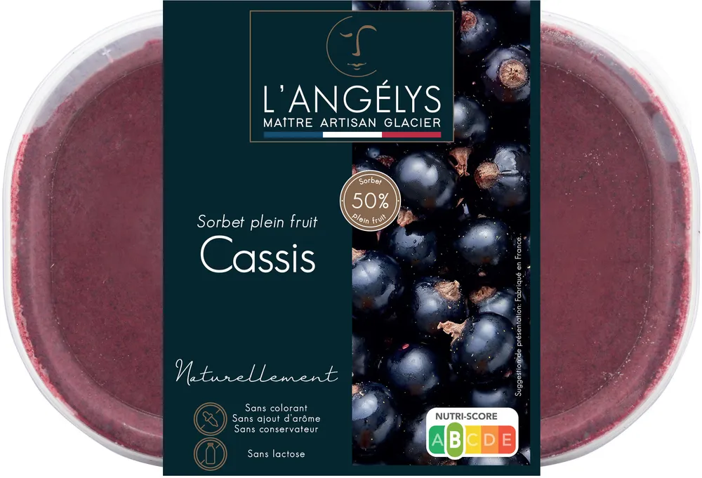Sorbet plein fruit Cassis 500G/750ml 2022