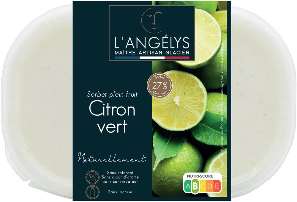 Sorbet plein fruit Citron vert 500G/750ml 2022