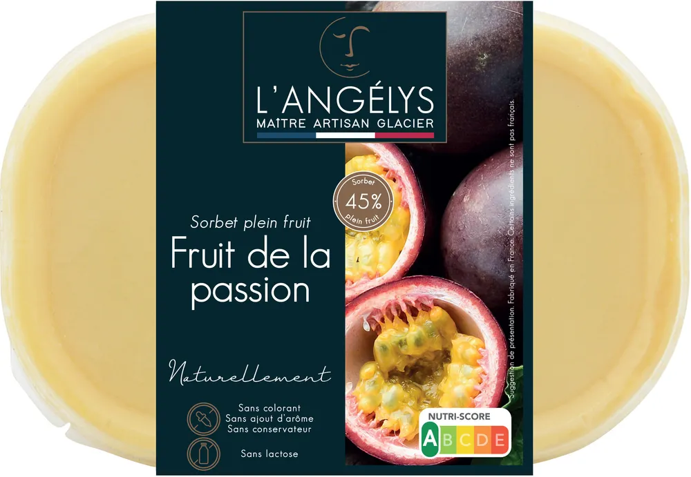 Sorbet plein fruit Fruit de la passion 500G/750ml 2022