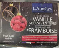 Crème glacée vanille framboise
